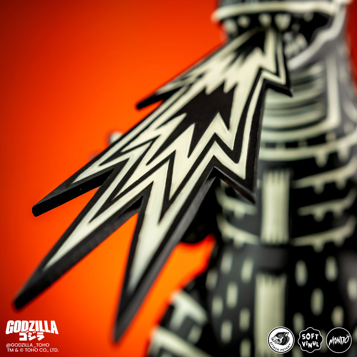 Godzilla - Vinyl Designer Figure by Attack Peter - Linocut Variant