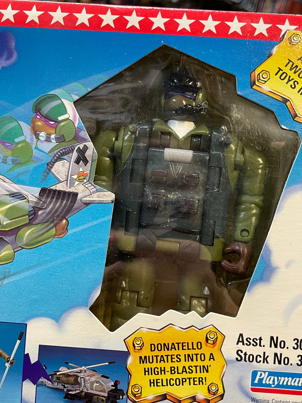 Air Force Mutation Donatello (Vintage Teenage Ninja Turtles Mighty Mutations, TMNT Playmates) SEALED