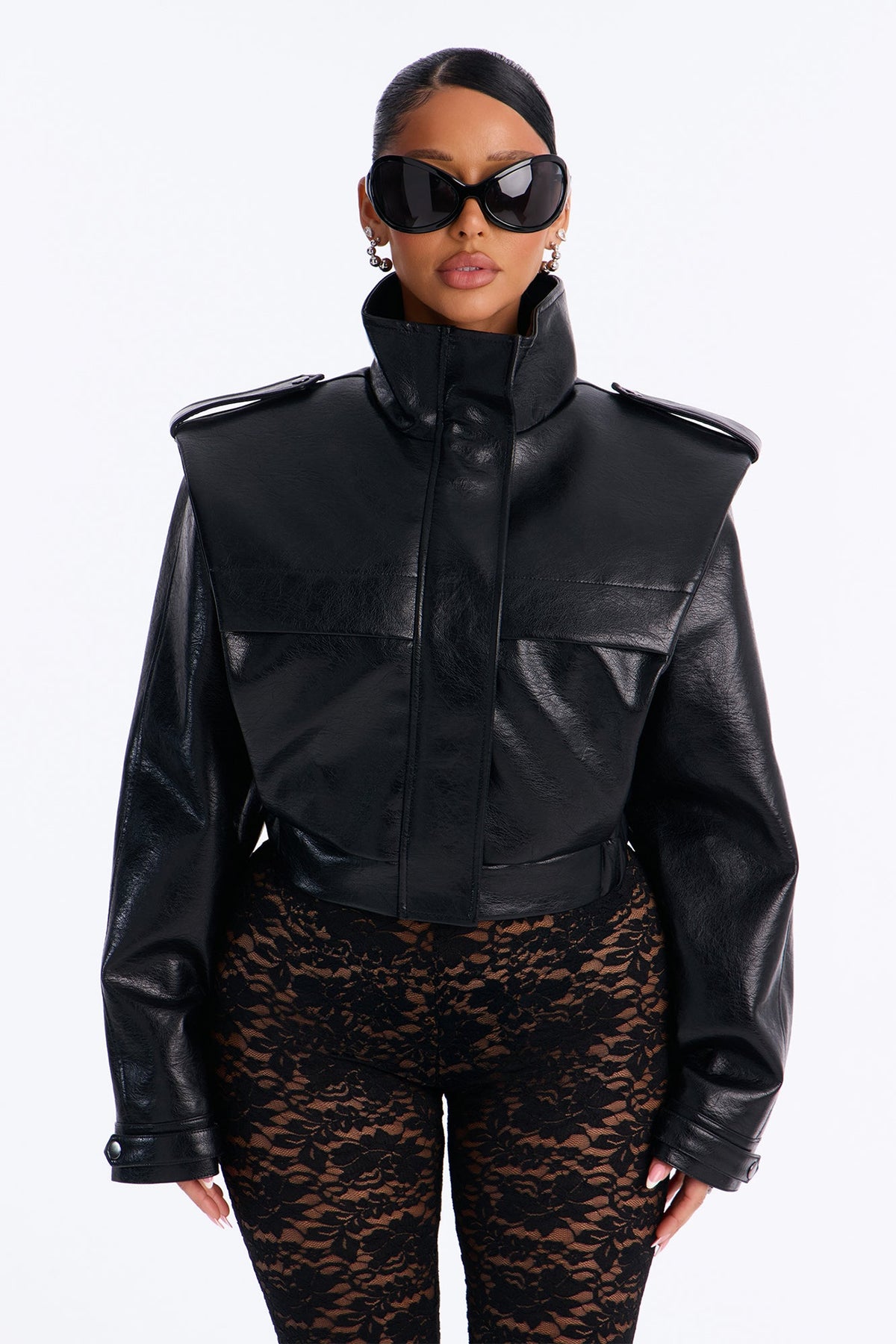 Boss Energy Funnel Neck Moto Jacket - Black