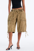 Alicia Washed Twill Bermuda Short - Olive