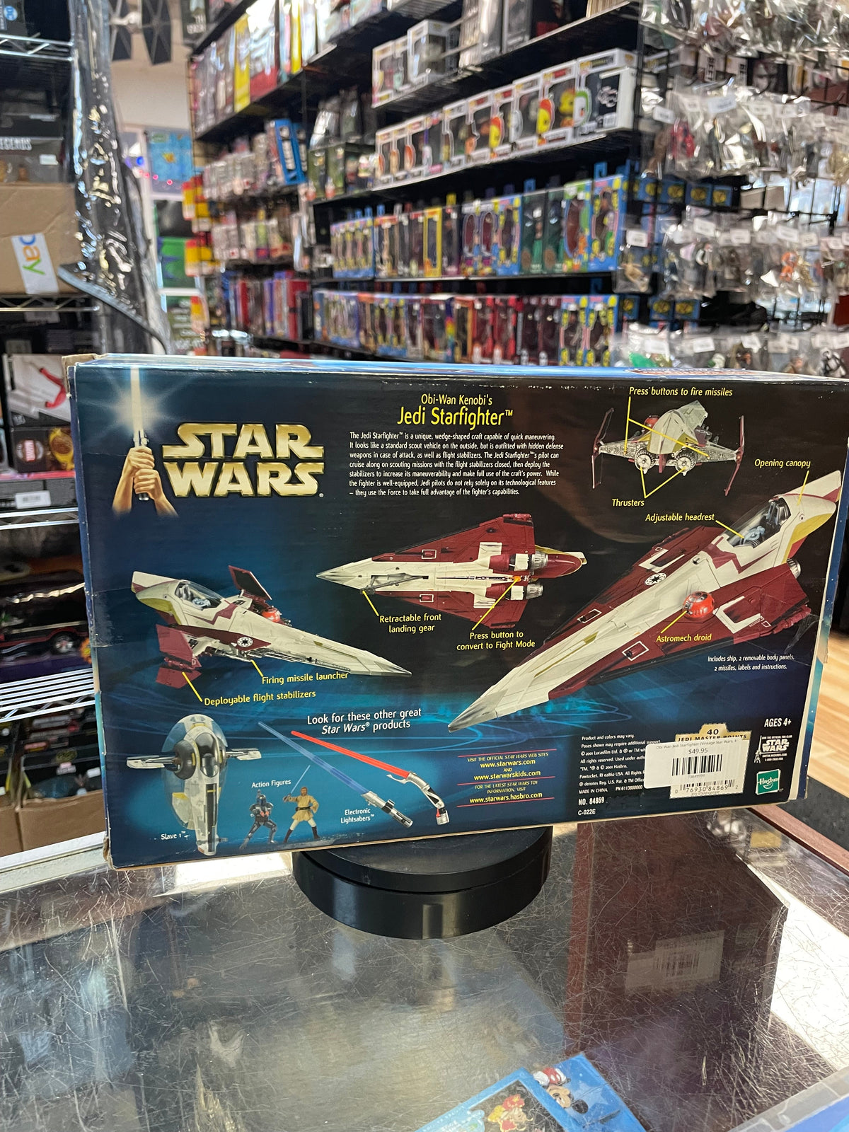 Obi Wan Jedi Starfighter (Vintage Star Wars, Hasbro) **COMPLETE**