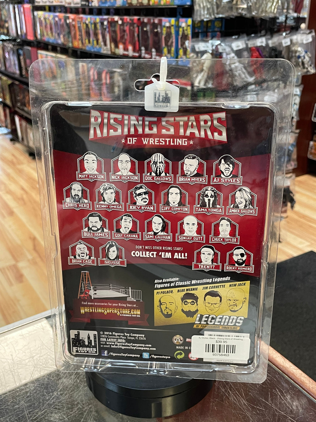 AJ Styles -Black-  (Rising Stars of Wrestling, Figures Toy Company) **SEALED**