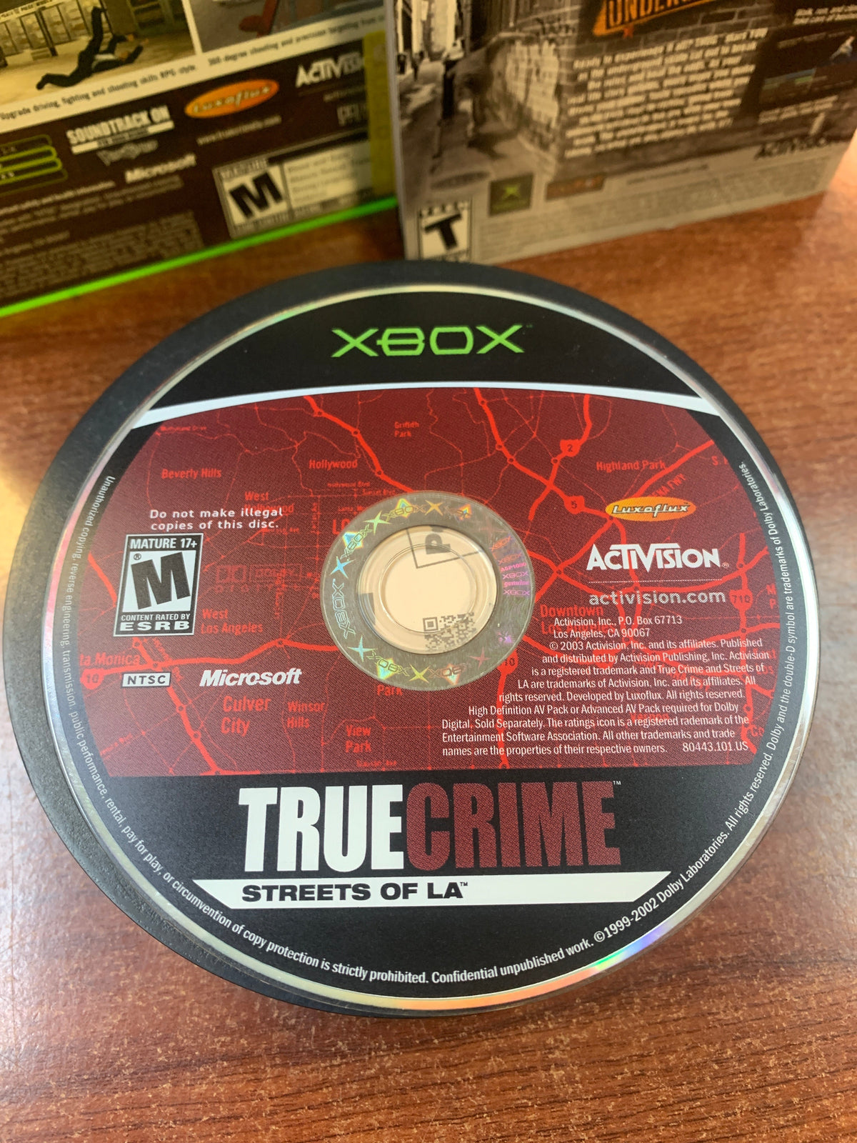 True Crime Streets of LA (Xbox, Activision, Video Game) **TESTED**