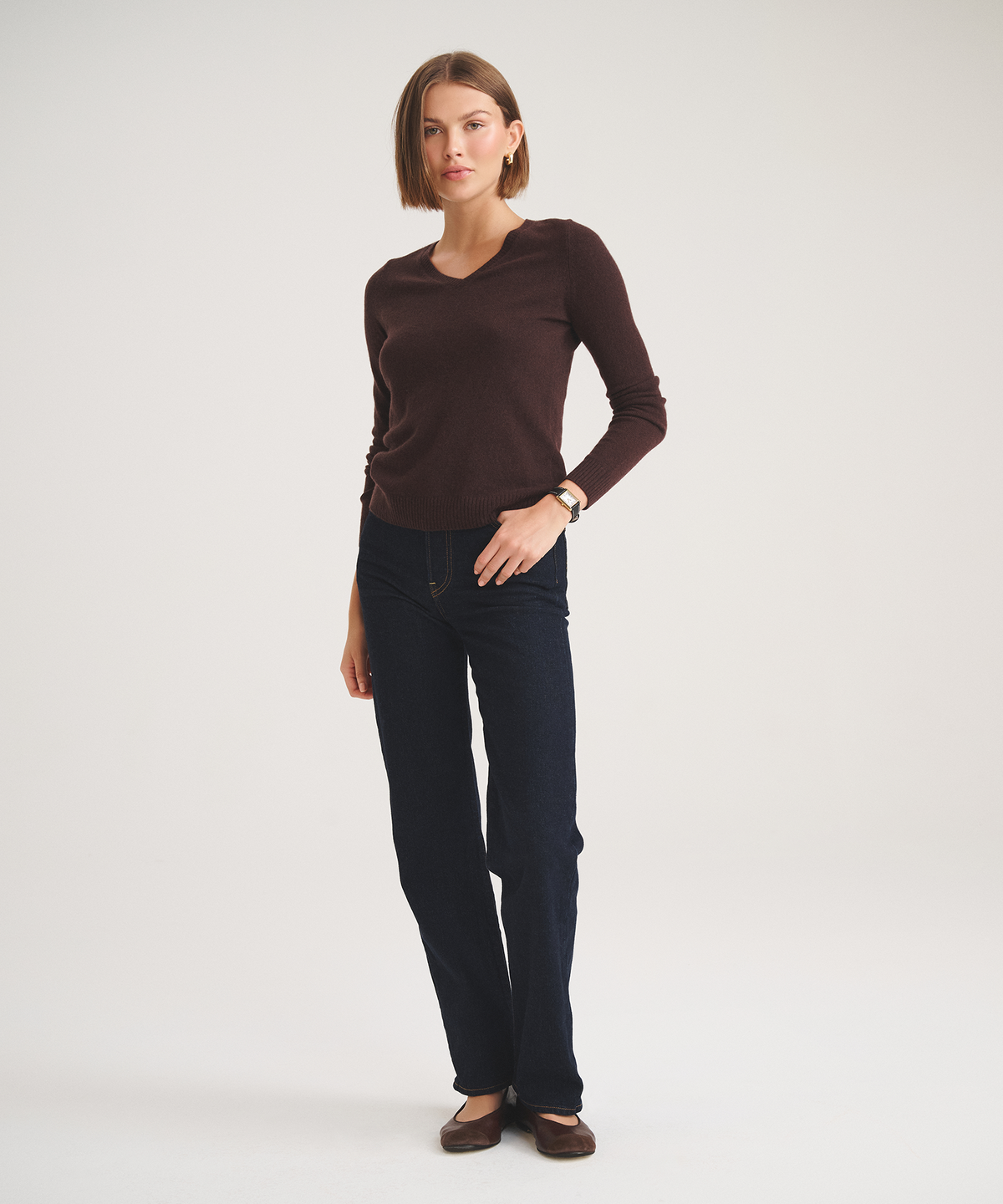 Basic Cashmere V-Neck Sweater 