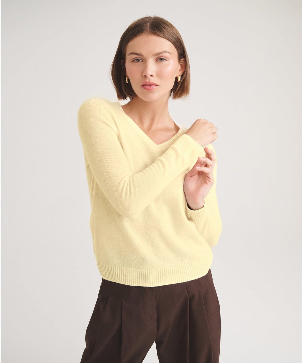 Basic Cashmere V-Neck Sweater 