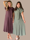 Short Sleeve Midi Dress with Pockets