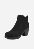 Low Heel Chunky Ankle Boot