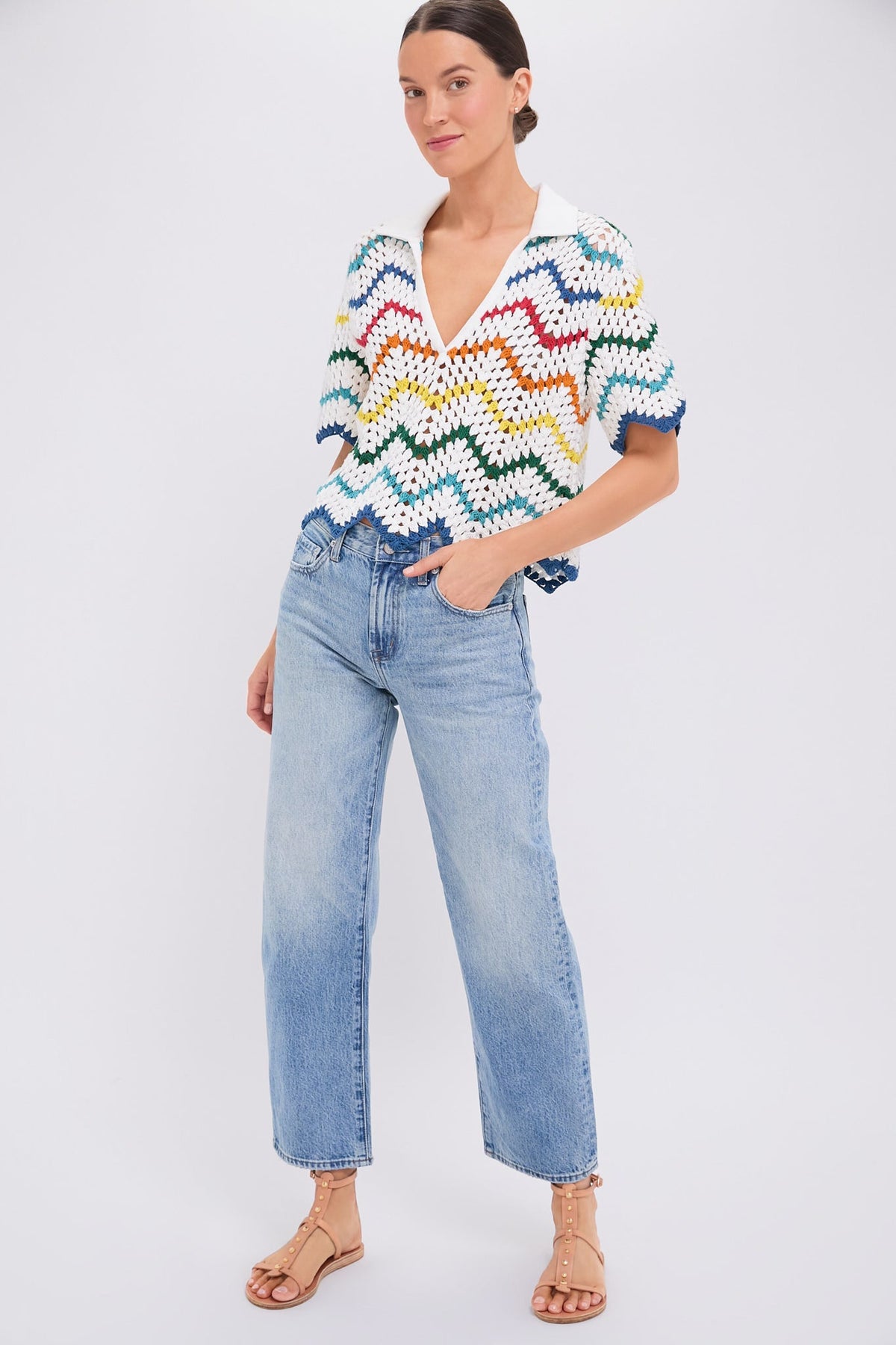 Bowie Lexi Mid Rise Bowed Straight