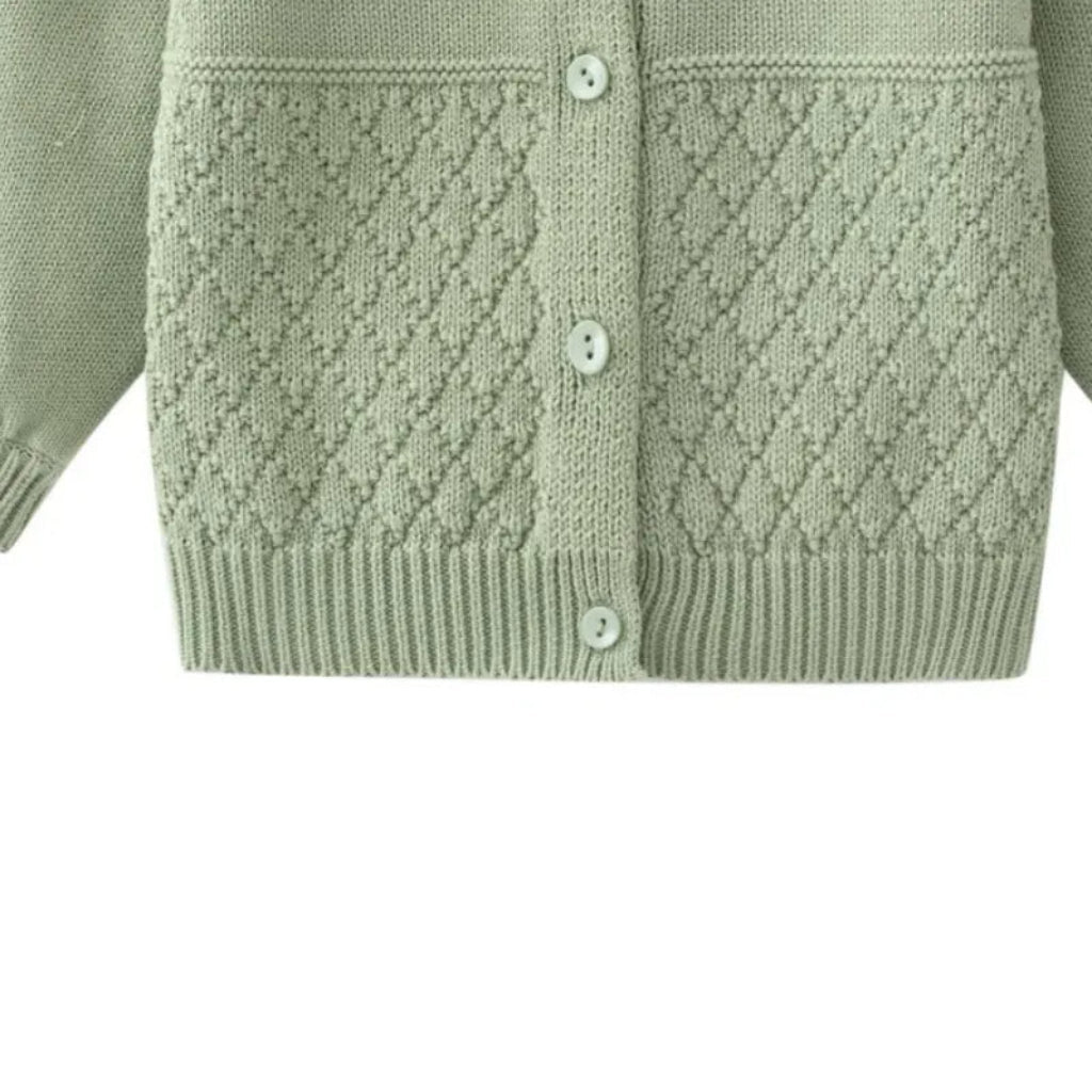 Baby Girls Flower Embroidered Knit Cotton Cardigan