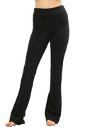 Women's High-Waisted Cotton Flared Yoga Pants