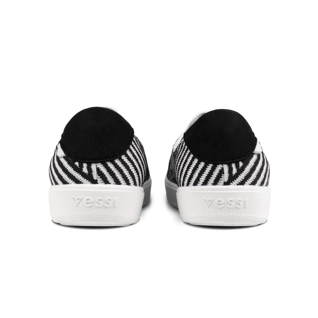Men's Boardwalk Slip-On - White/Black Zigzag