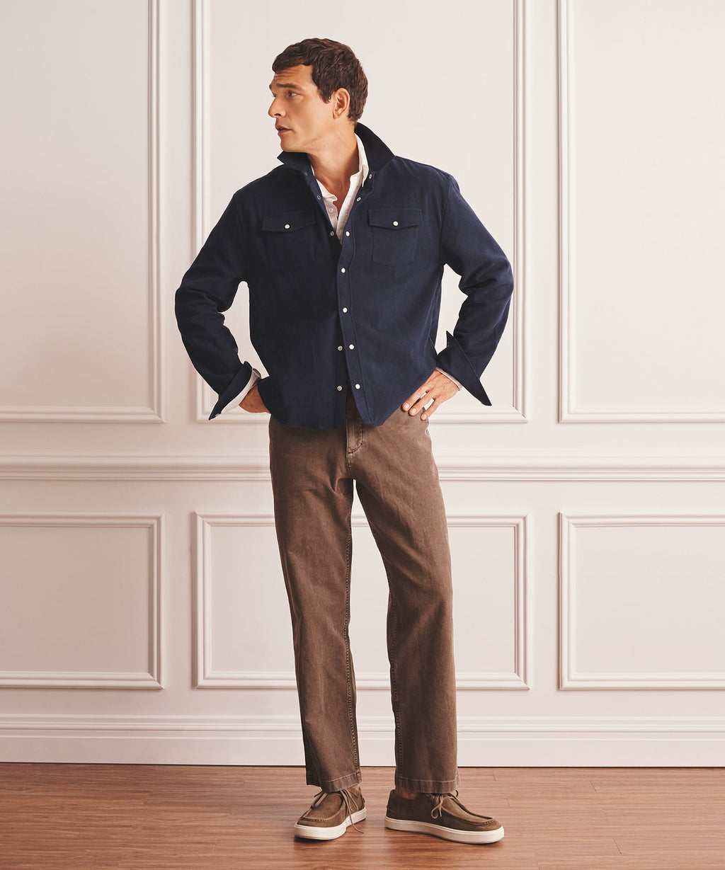 Brushed Cotton Shirt Jacket