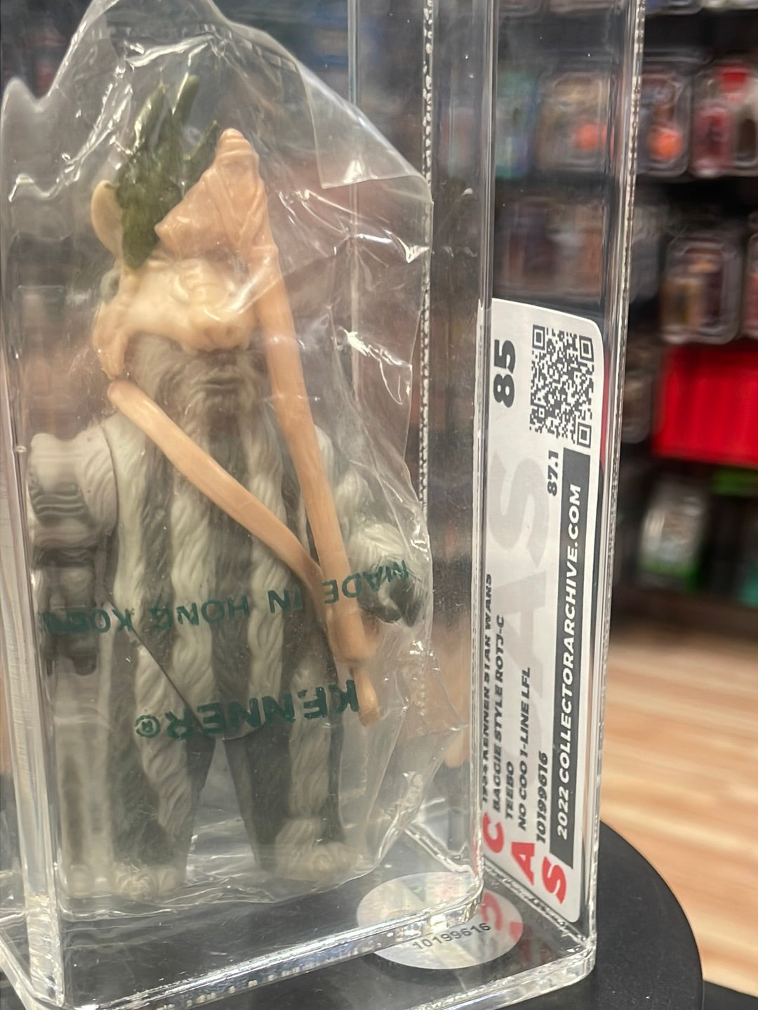Bagged ROTJ Teebo No COO (Vintage Star Wars, Kenner) CAS Graded 85
