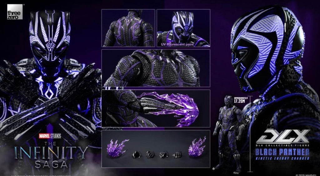 Black Panther Kinetic Charge DLX Marvel The Infinity Saga Action Figure by Threezero