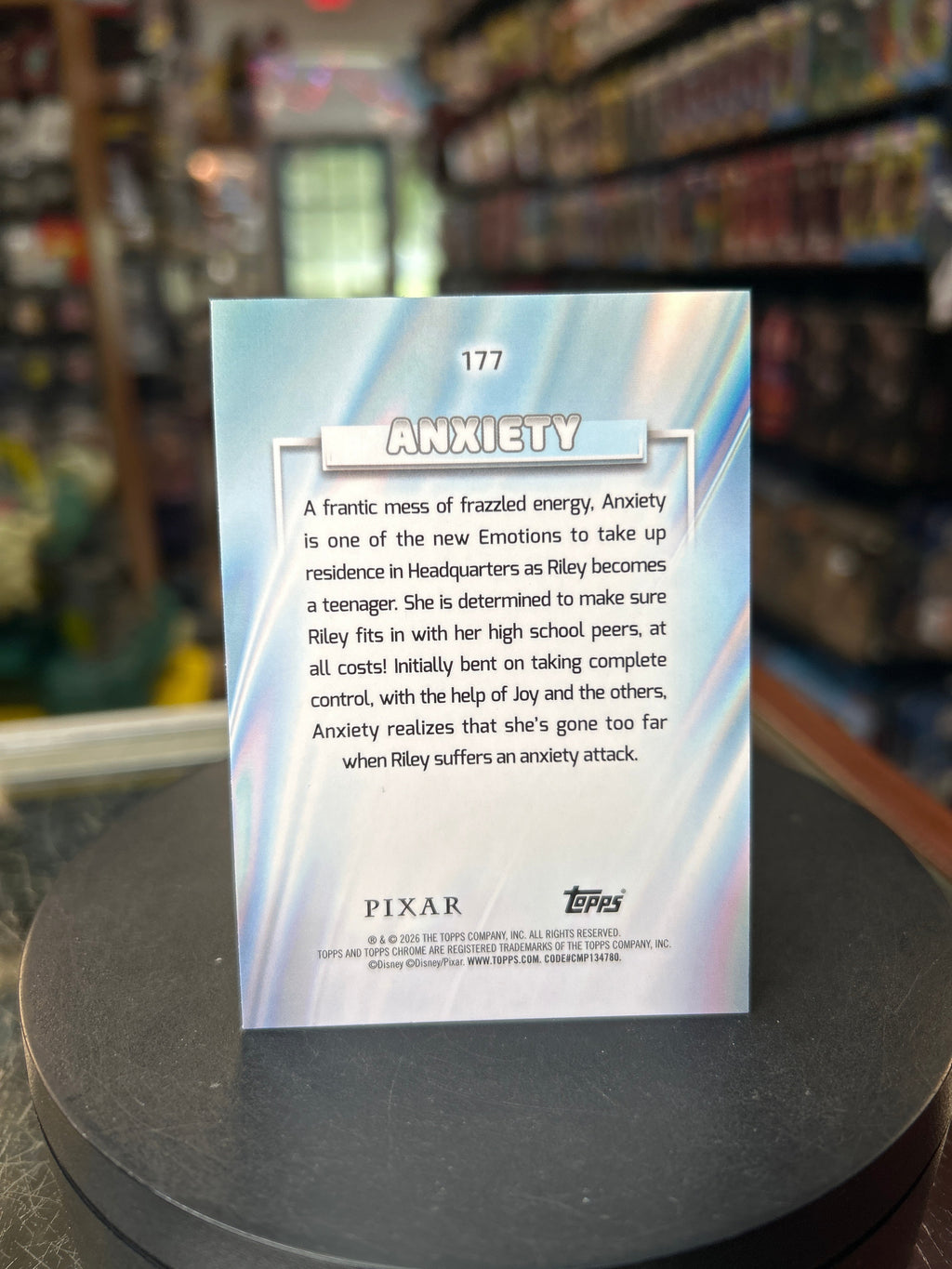 Anxiety -Blue Refractor 067/150- (Disney 2026 Topps Chrome, Inside Out)