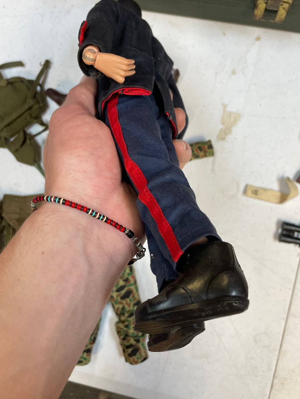 Action Marine with Foot Locker (Vintage 12” GI Joe, Hasbro) **Original**