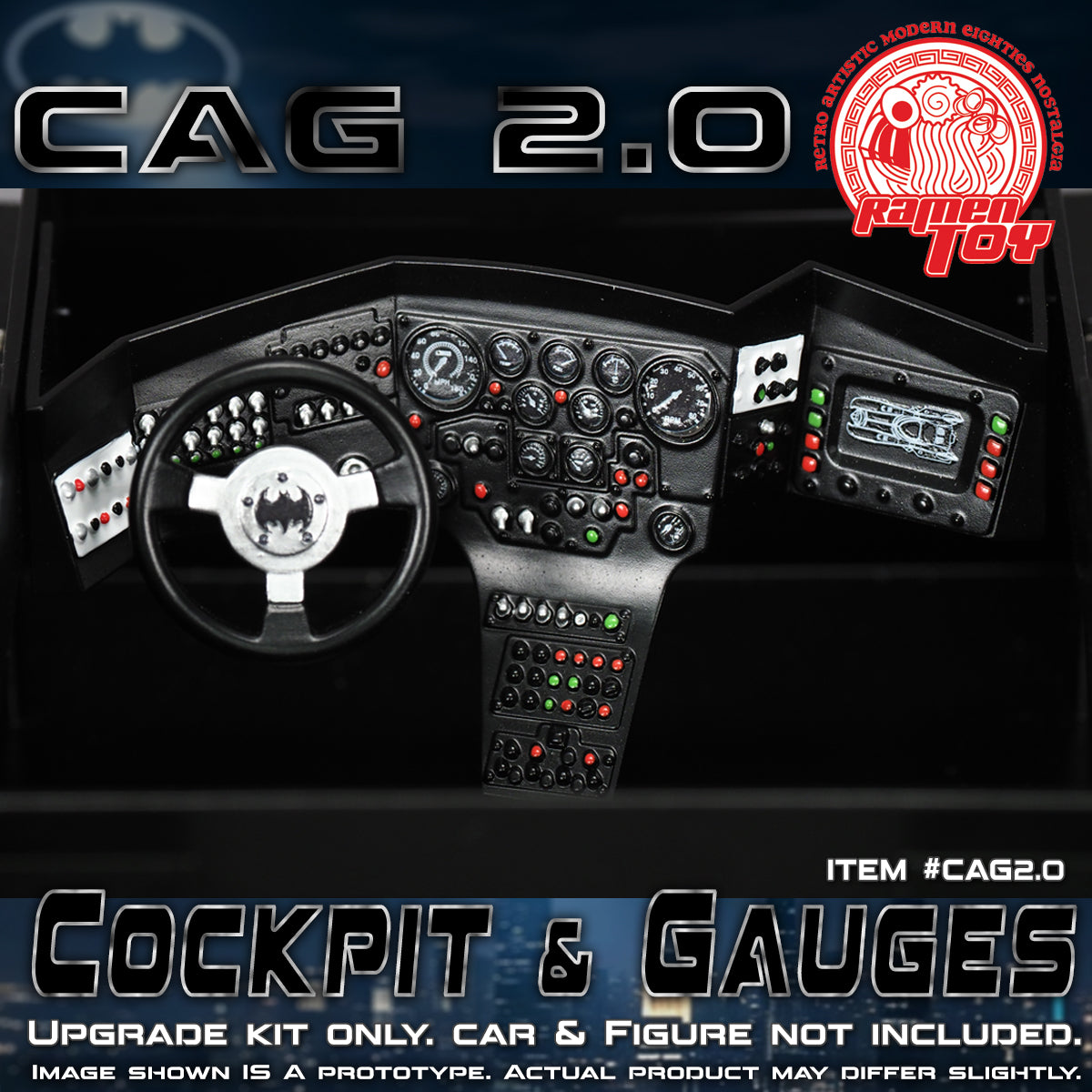 CAG SET 2.0 - Cockpit & Gauges Upgrade Kit  / McFarlane “The Flash” and “Gold Label”’89 Batmobile.