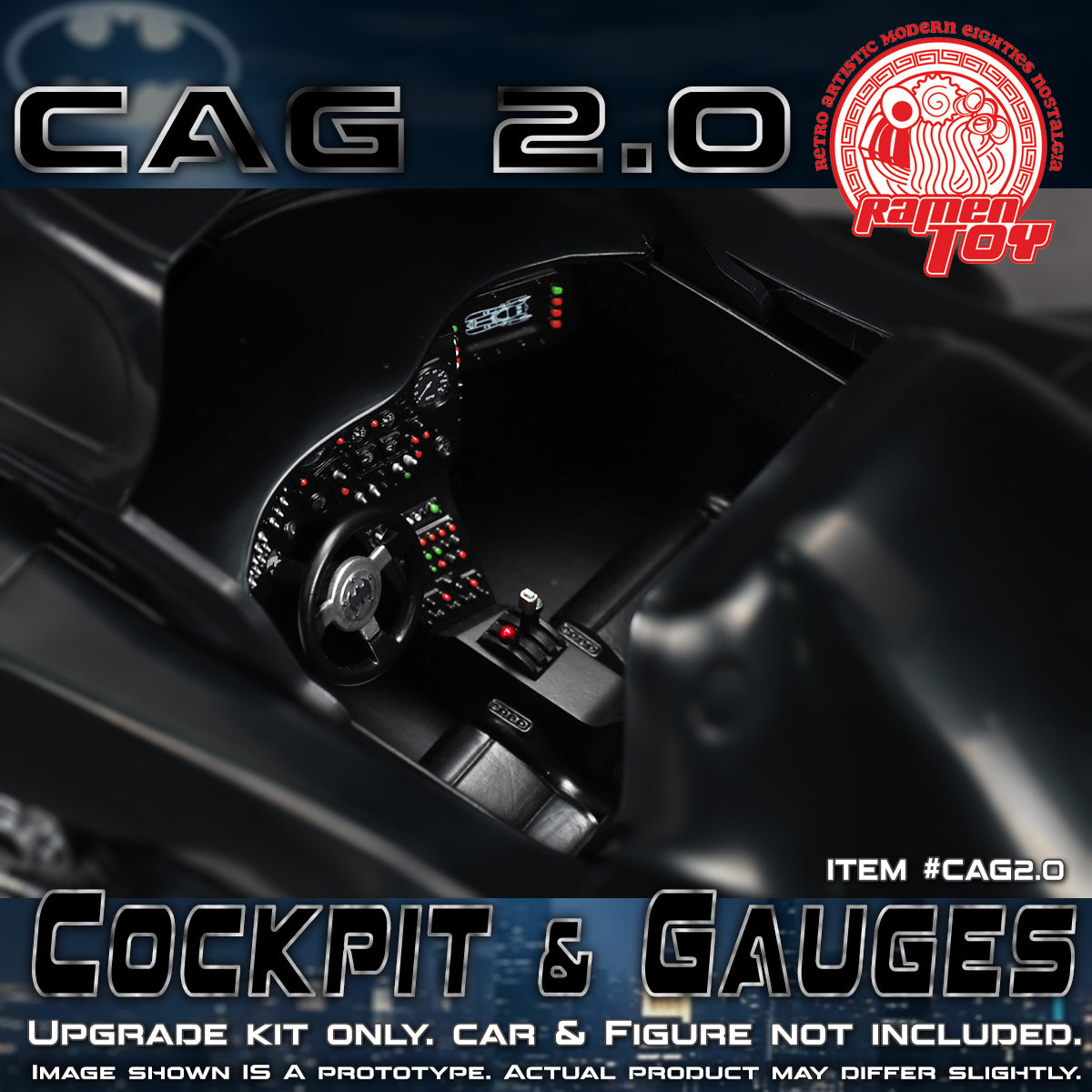 CAG SET 2.0 - Cockpit & Gauges Upgrade Kit  / McFarlane “The Flash” and “Gold Label”’89 Batmobile.