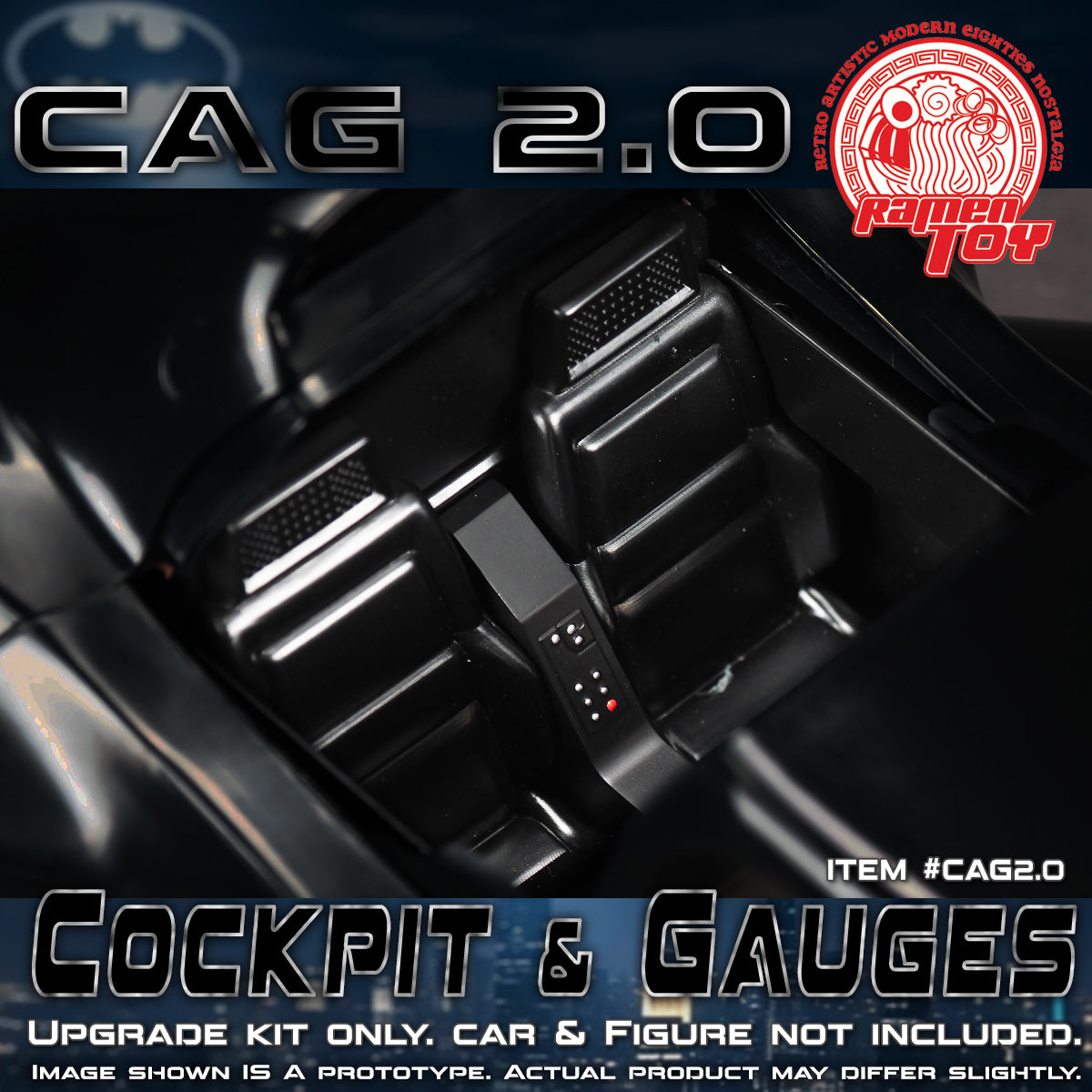 CAG SET 2.0 - Cockpit & Gauges Upgrade Kit  / McFarlane “The Flash” and “Gold Label”’89 Batmobile.
