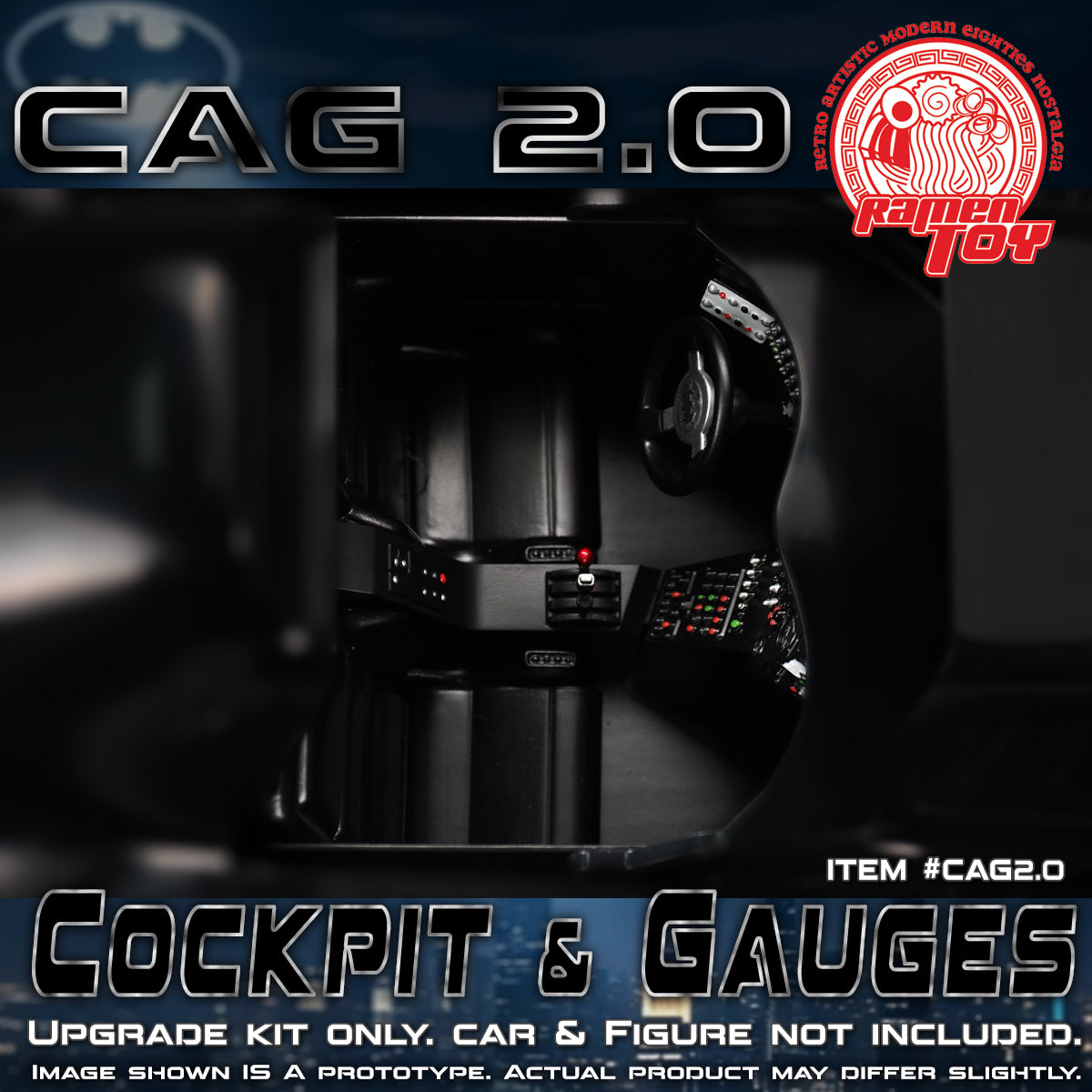 CAG SET 2.0 - Cockpit & Gauges Upgrade Kit  / McFarlane “The Flash” and “Gold Label”’89 Batmobile.