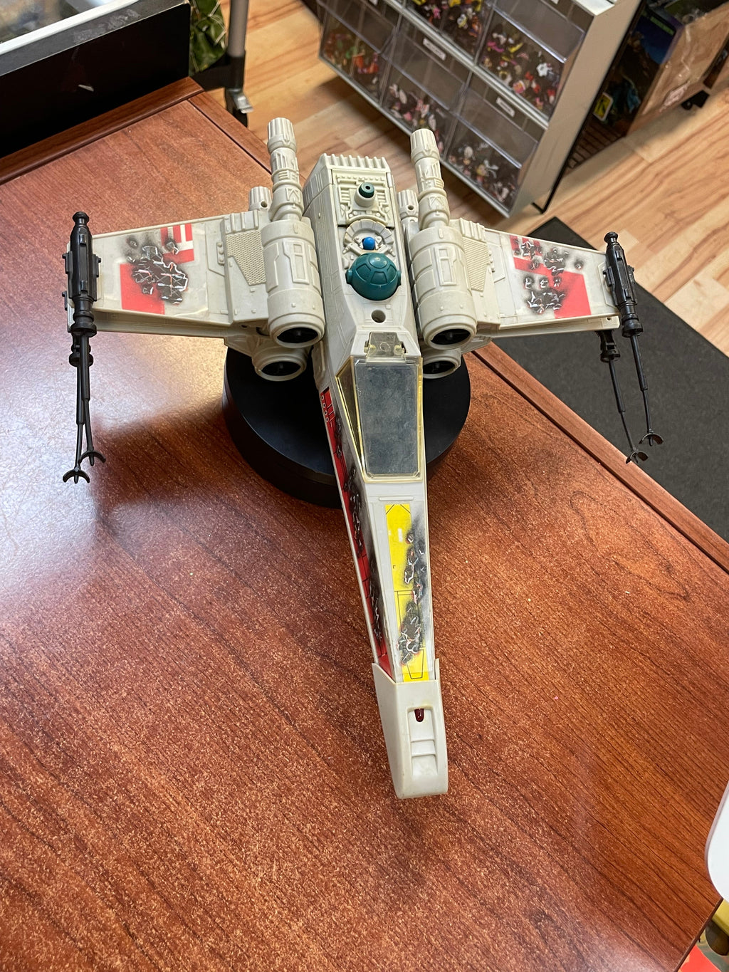 Battle Damage X-Wing Fighter With Stickers (Vintage Star Wars ESB, Kenner)