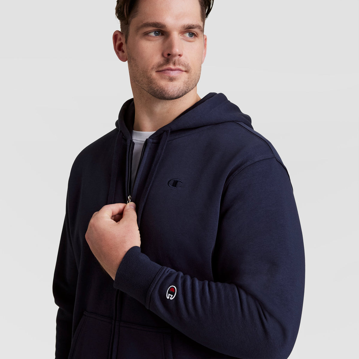 Powerblend Full-Zip Hoodie, C Logo - Big & Tall