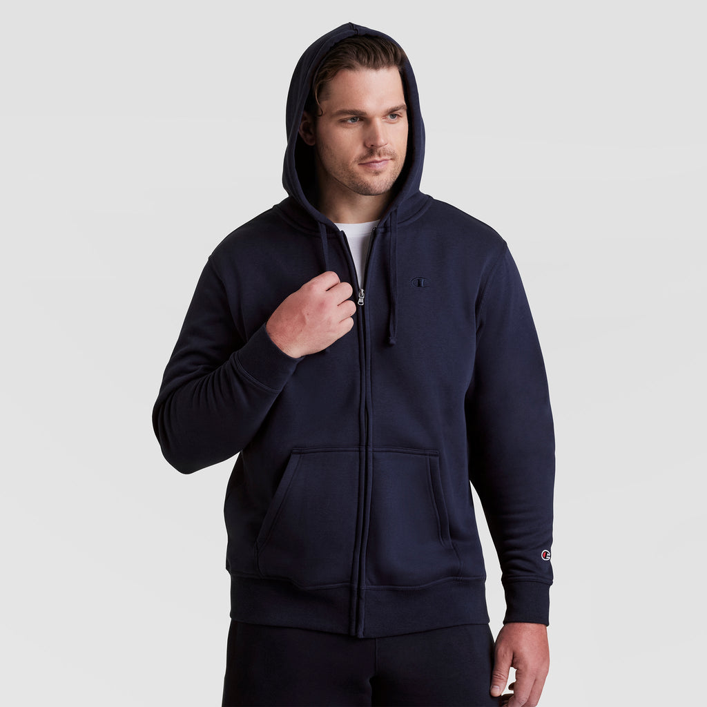 Powerblend Full-Zip Hoodie, C Logo - Big & Tall