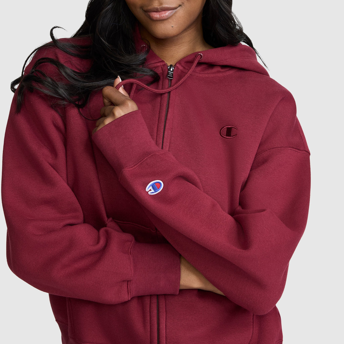 Powerblend Fleece Zip-Up Hoodie, C Logo