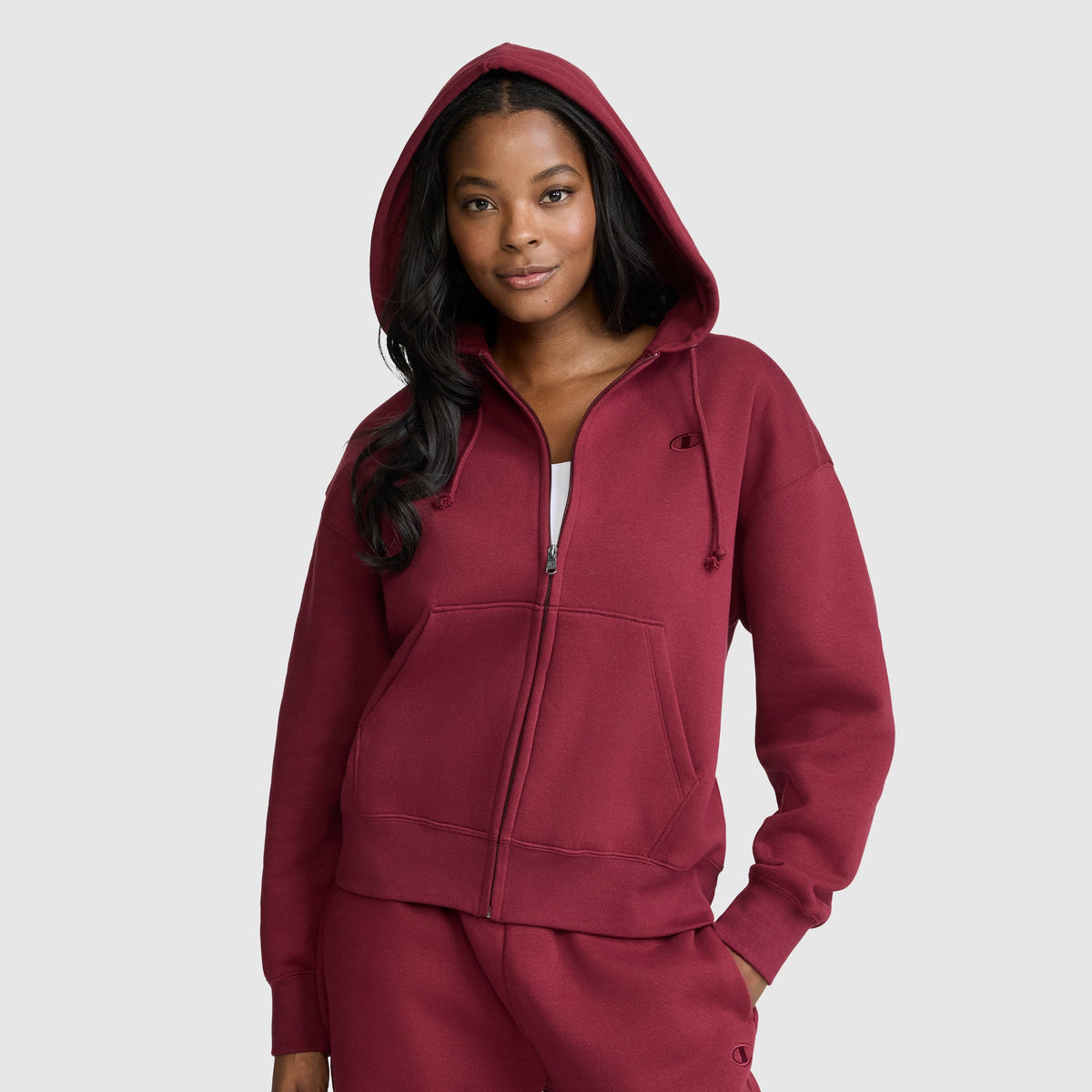 Powerblend Fleece Zip-Up Hoodie, C Logo