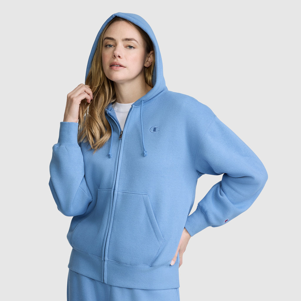 Powerblend Fleece Zip-Up Hoodie, C Logo