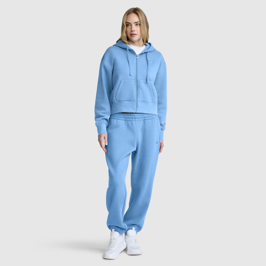 Cropped Zip-Up Hoodie