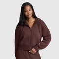 Cropped Zip-Up Hoodie
