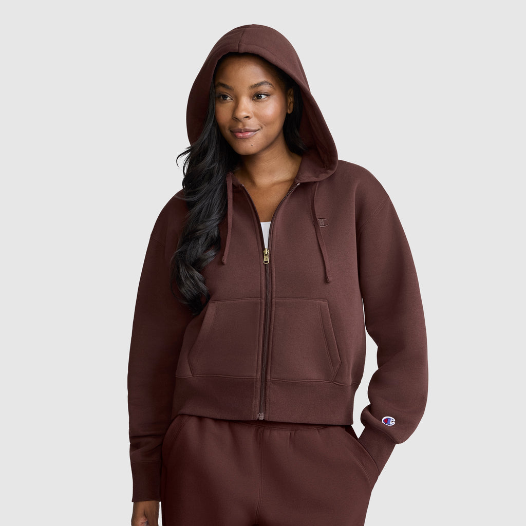 Cropped Zip-Up Hoodie