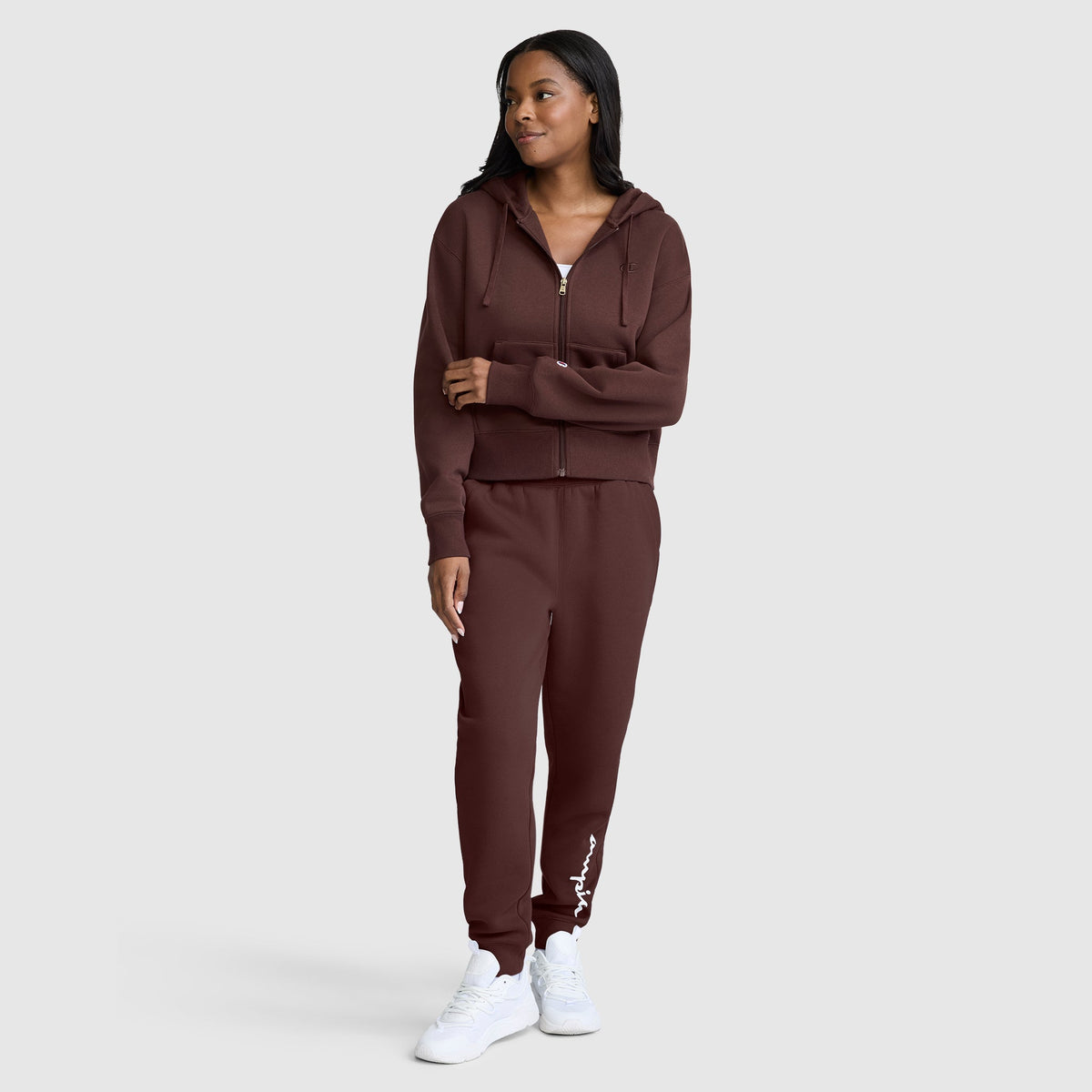 Cropped Zip-Up Hoodie