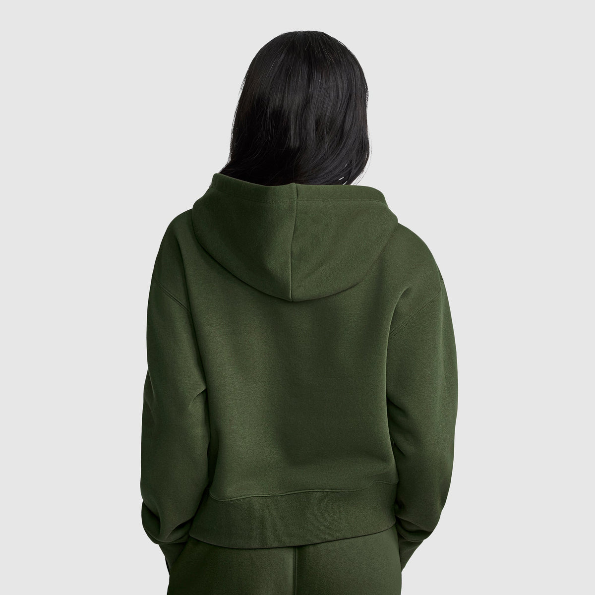 Cropped Zip-Up Hoodie