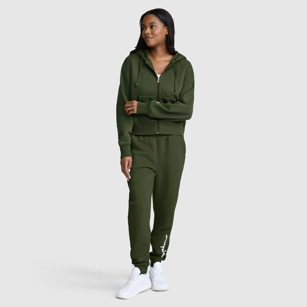 Cropped Zip-Up Hoodie
