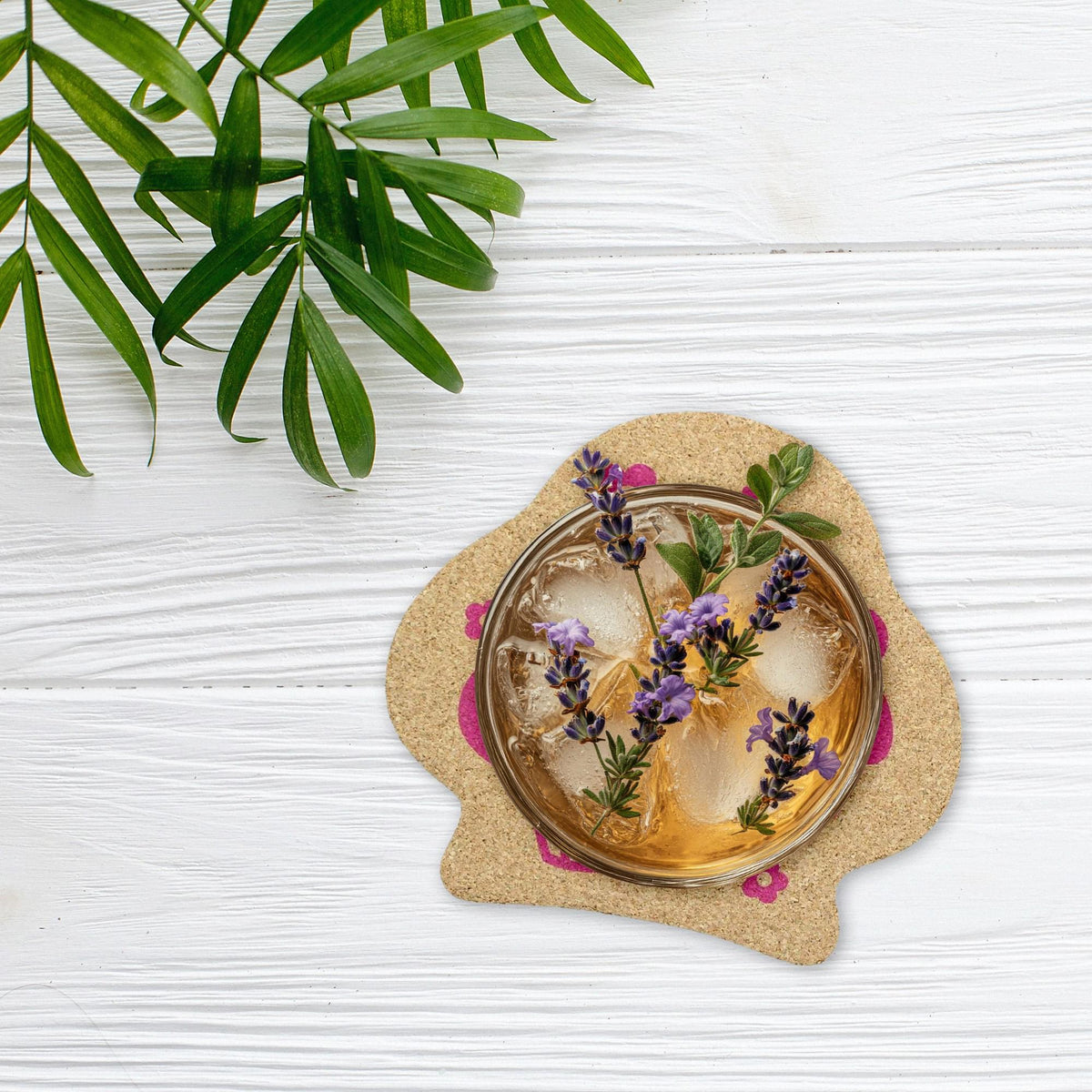 Single Retro Cork Drink Coaster - Cupcake Cluster