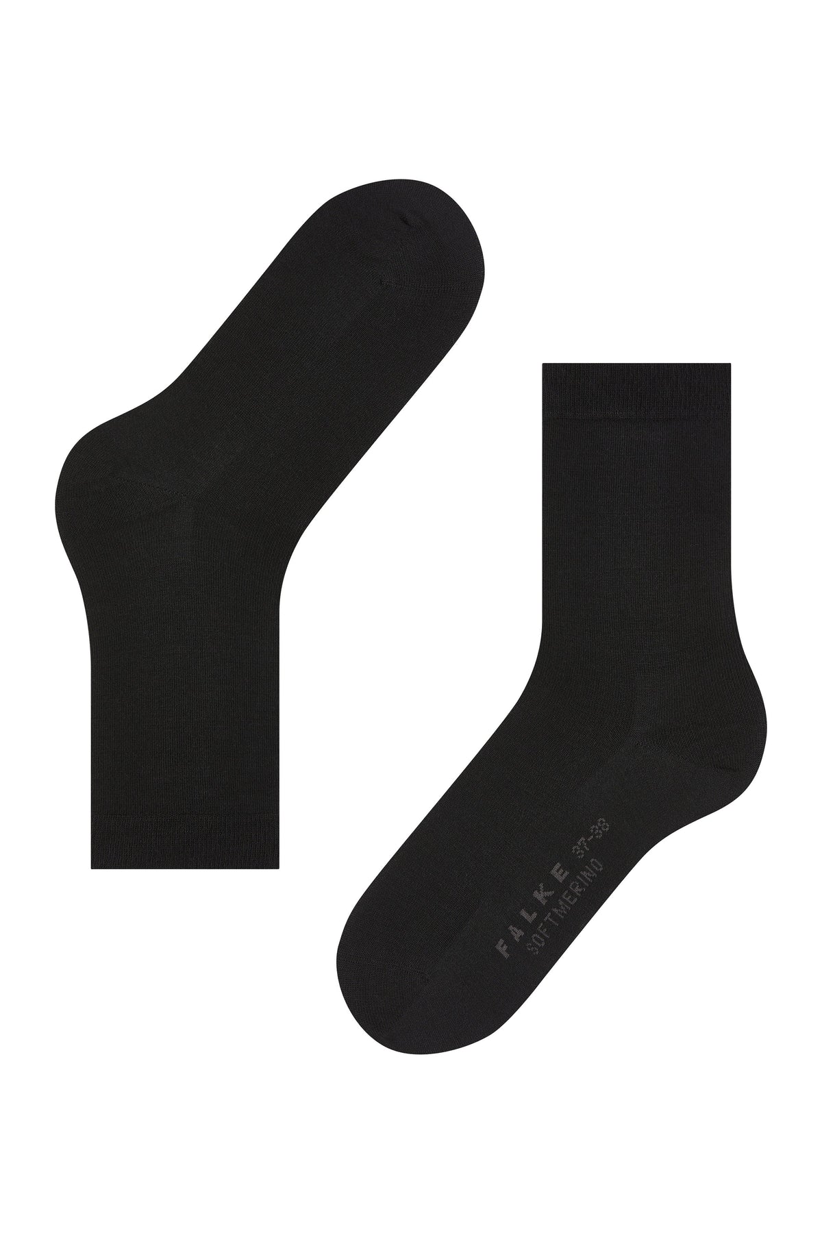 Black Merino Cotton Blend Socks