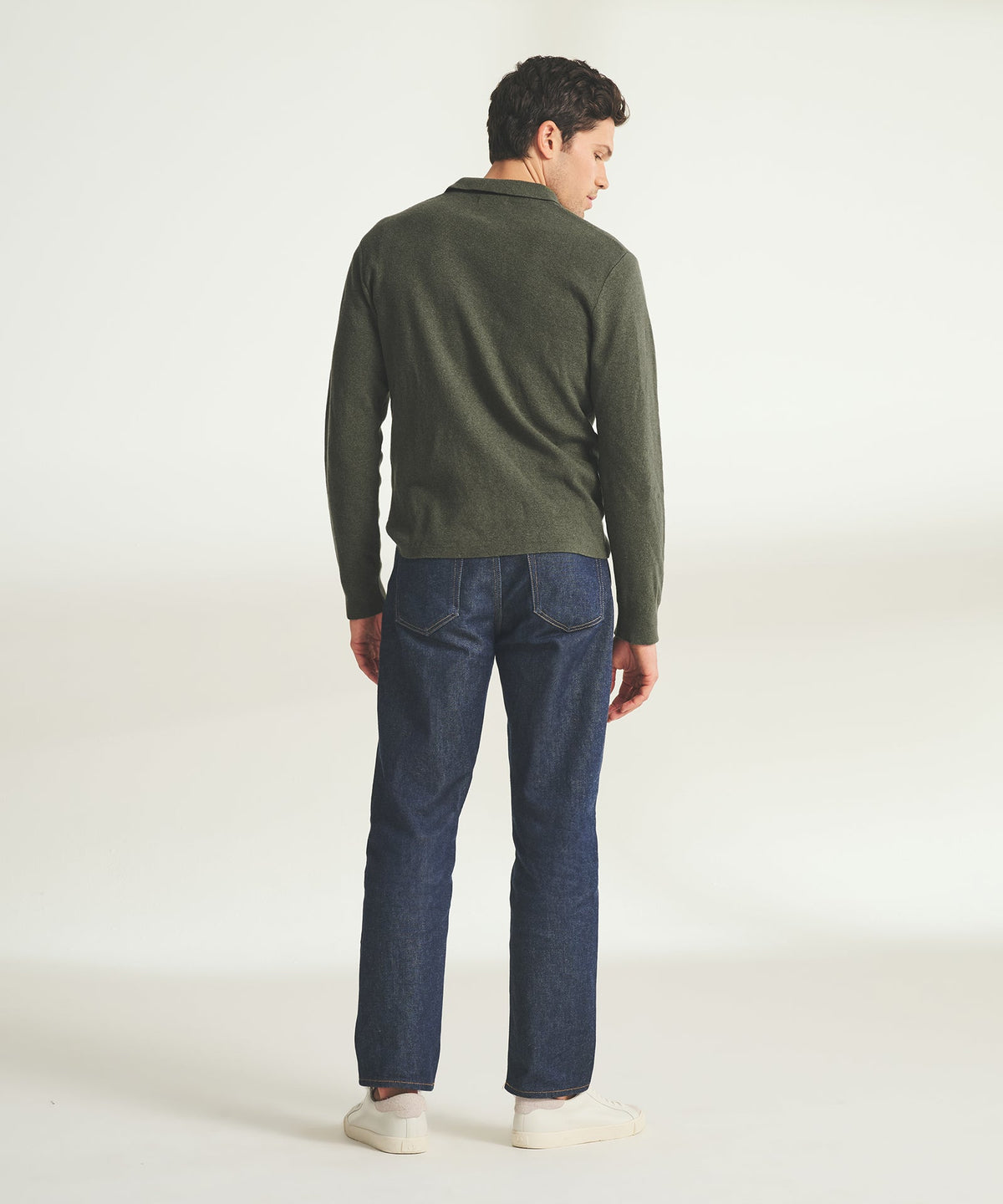 Cotton Cashmere Polo Sweater