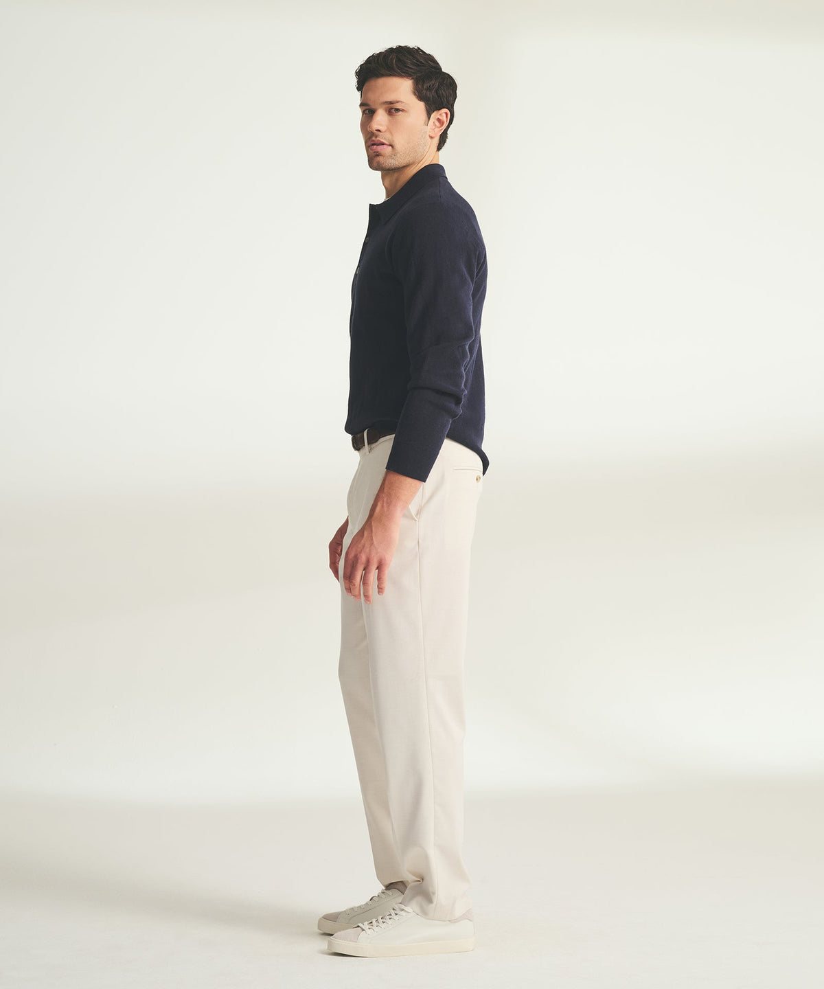 Cotton Cashmere Polo Sweater