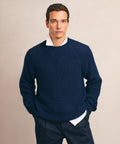 Cotton Fisherman Raglan Crewneck Sweater