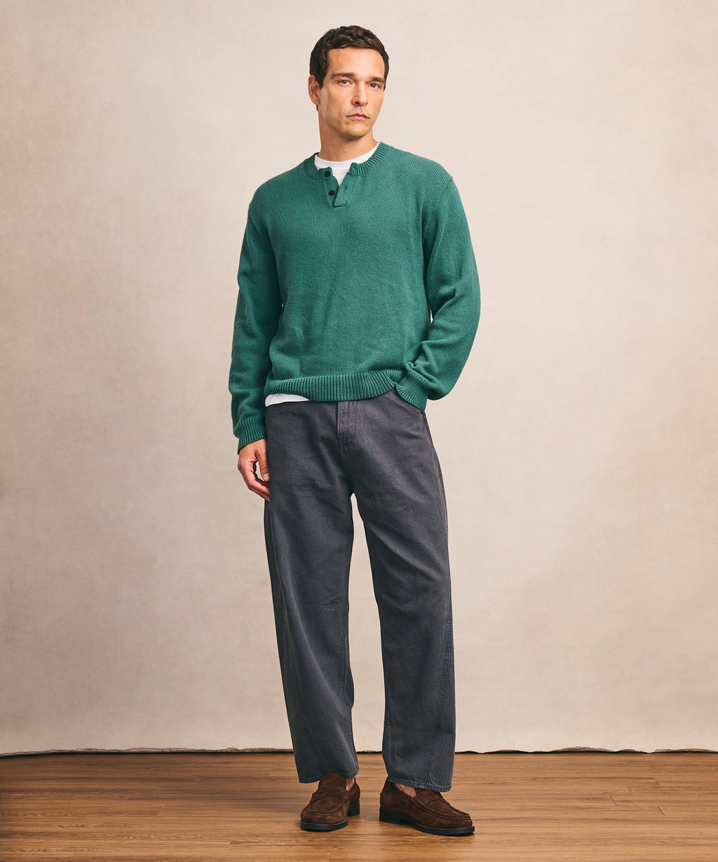 Cotton Henley Sweater
