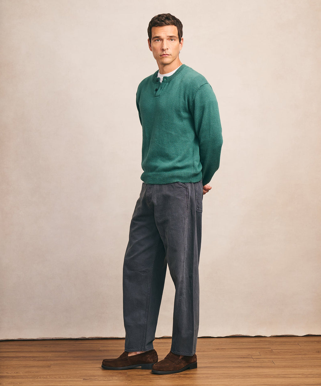Cotton Henley Sweater