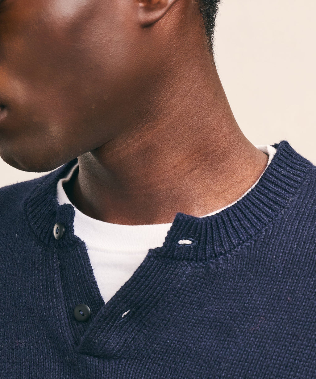 Cotton Henley Sweater
