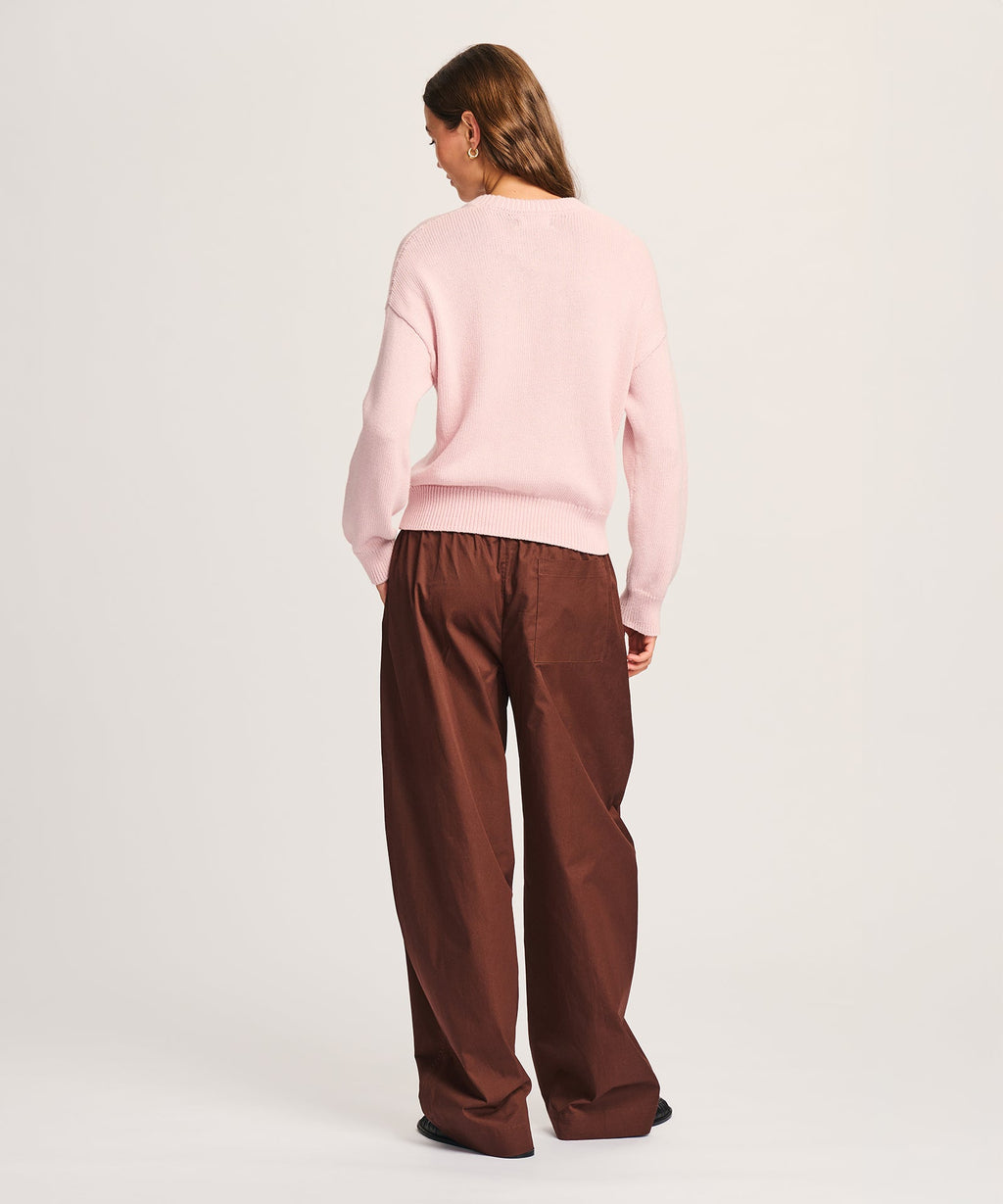 Cotton Relaxed Crewneck Sweater