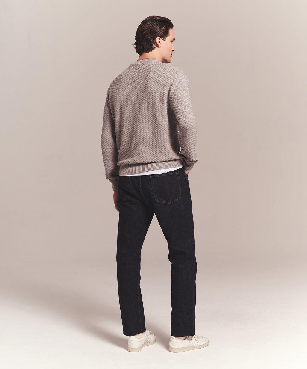 Cotton Cashmere Textured Crewneck