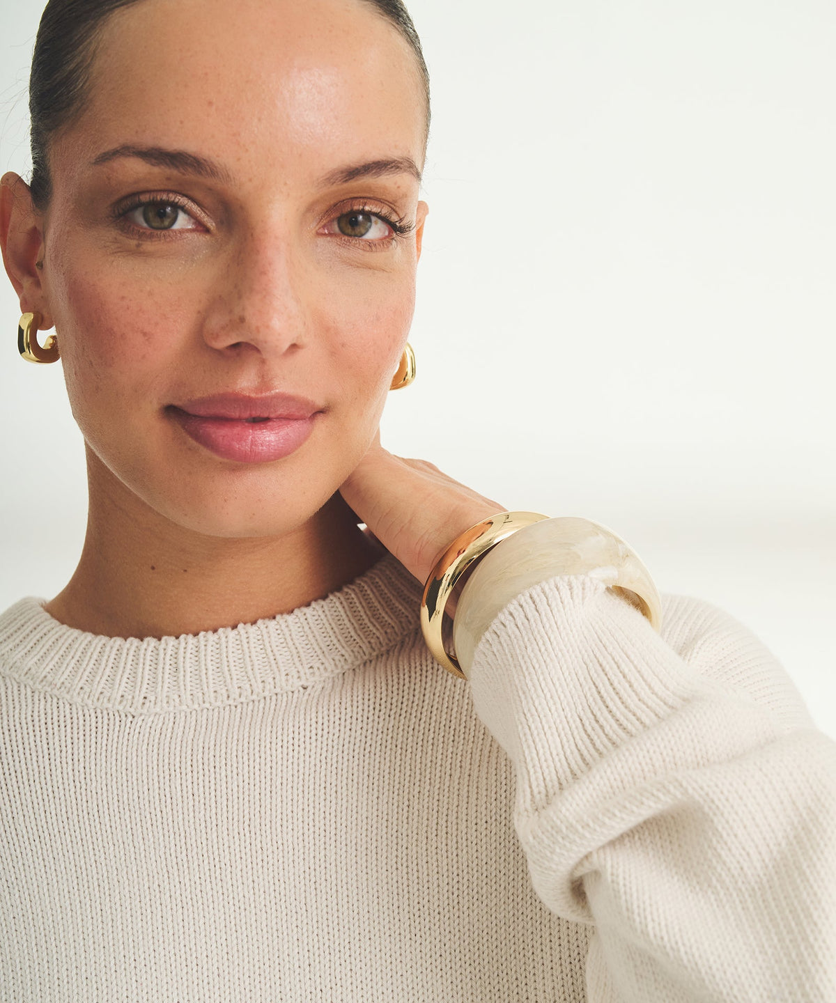 Cotton Relaxed Crewneck Sweater