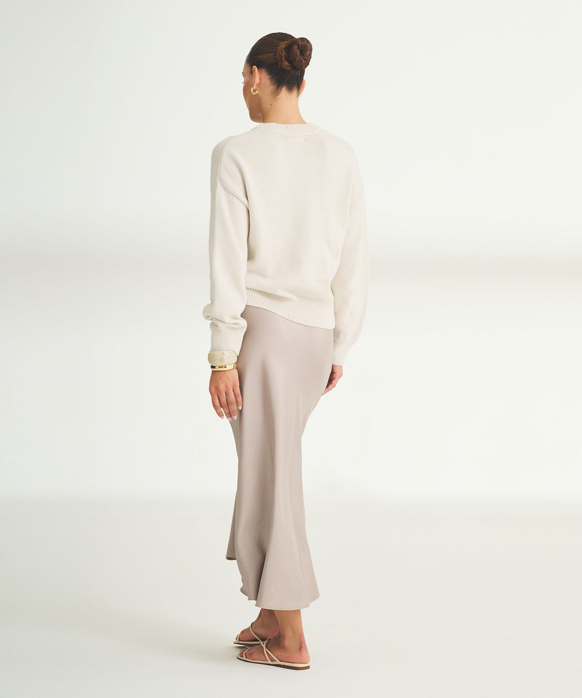 Cotton Relaxed Crewneck Sweater