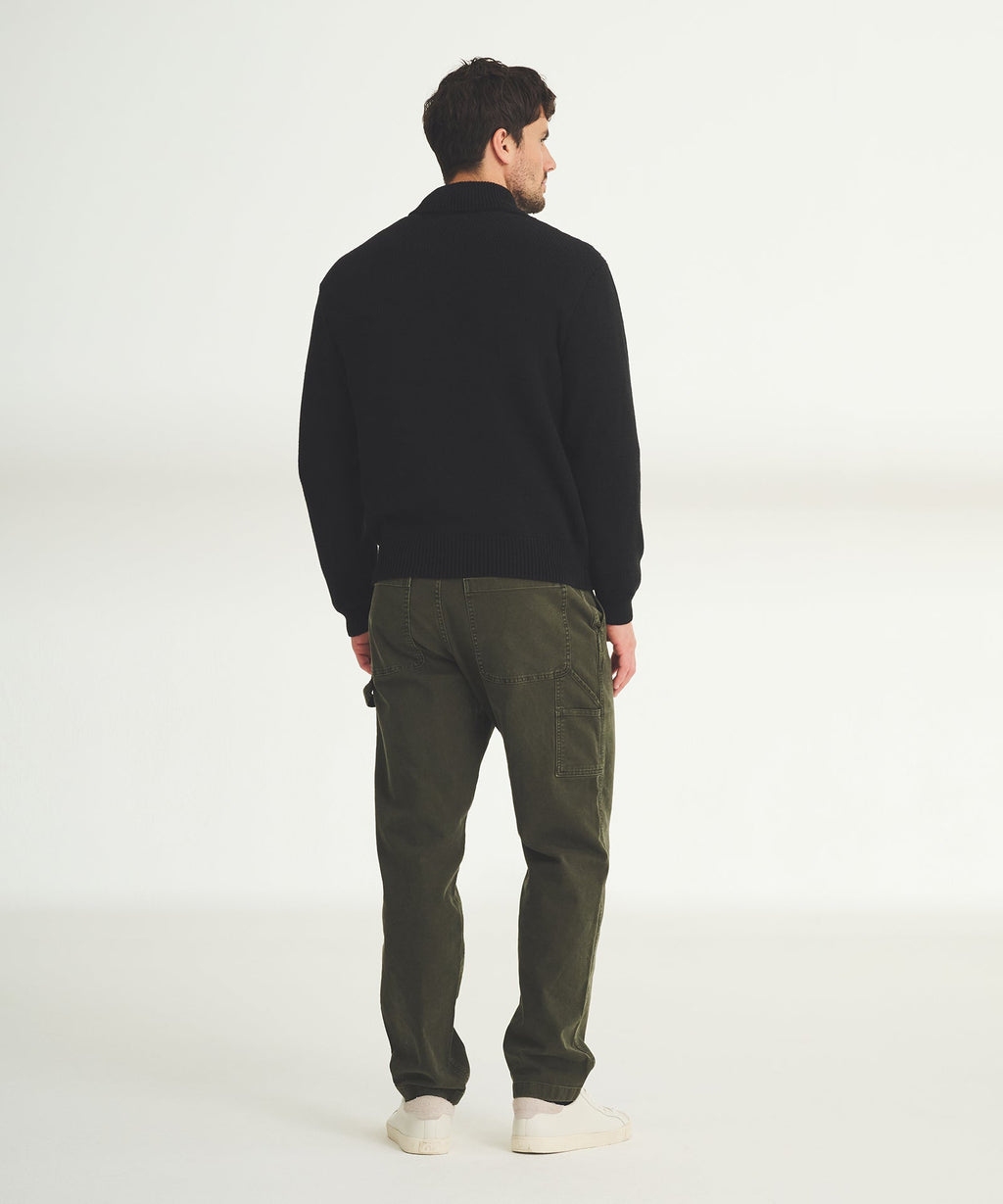 Cotton Relaxed Quarter Zip Sweater
