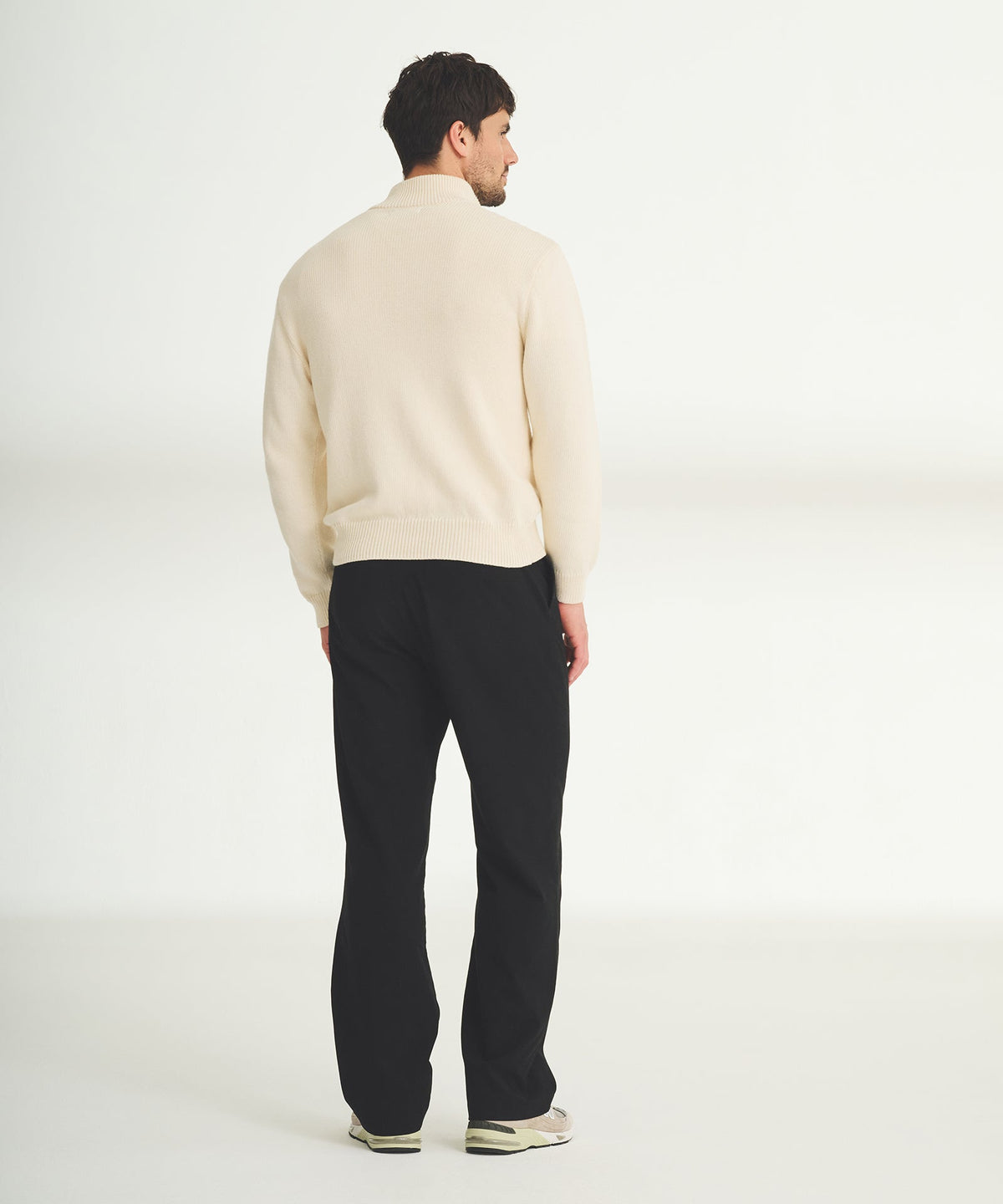 Cotton Relaxed Quarter Zip Sweater
